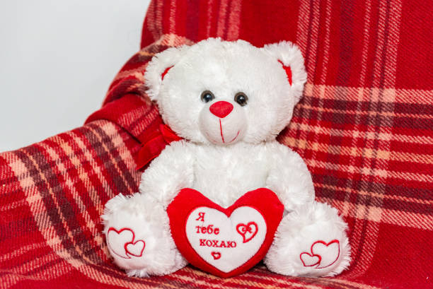 On Valentine's Day, it is customary to give gifts to lovers. One of the most common gifts is a white teddy bear with a red heart