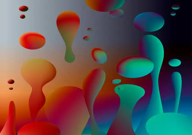 Vector illustration of Lava lamp background