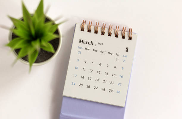 istock Calendar for March 2024. Desk calendar for planning. 1955061973