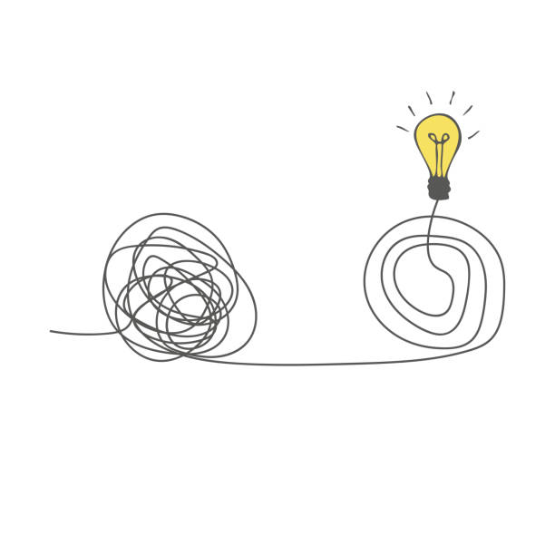 istock The way to solve a complex idea, mentoring. The concept of confusion turning into a light bulb. 1955075264