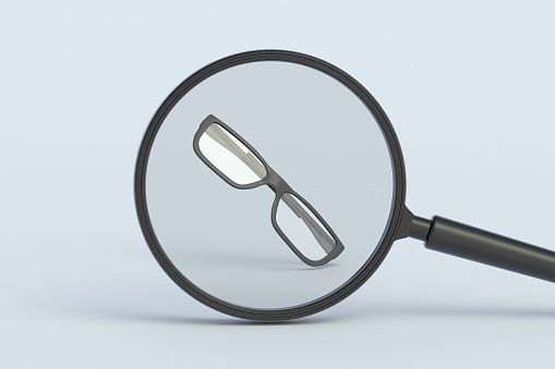 Magnifying Glass with Reflections