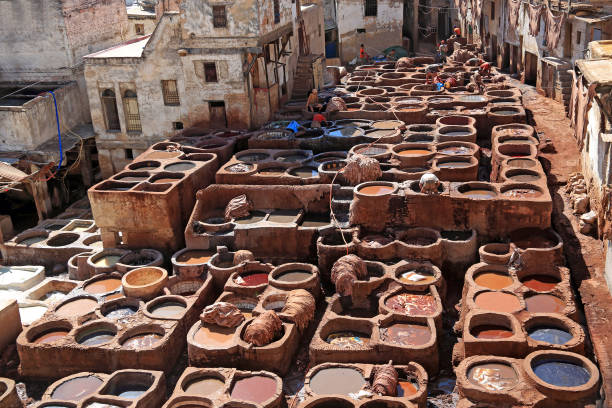istock Traditional tennery and dyeworks in Fes, Morocco 1955154471