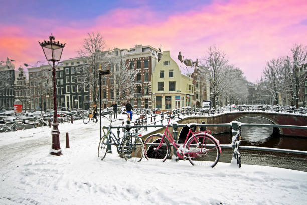 istock Snowy Amsterdam in the Netherlands in winter 1955157142