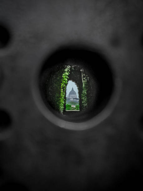 istock The keyhole of Rome. 1955179289