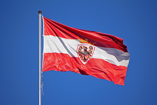 Croatian flag waving in the wind