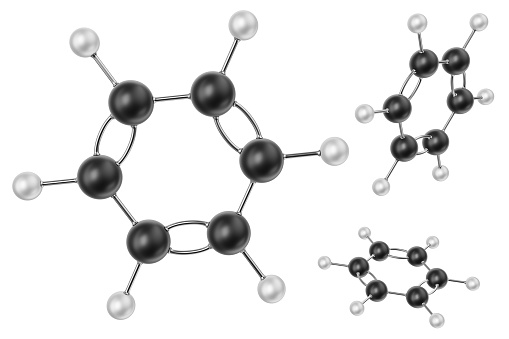 Structural model of Benzene molecule