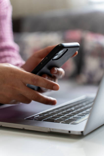 istock The woman using the phone. 1955299410