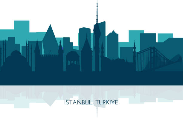 illustrations, cliparts, dessins animés et icônes de istanbul, ligne d’horizon de la turquie, silhouette. cette illustration représente le pays avec ses bâtiments les plus remarquables. le vecteur est entièrement modifiable, chaque objet est holistique et déplaçable - abstract backgrounds architecture sunbeam