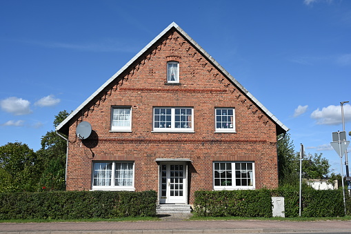 Traditional red brick village house in Schaumburg
