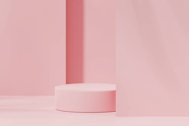 istock Scene with a podium for product presentation, 3d rendering 1955380993