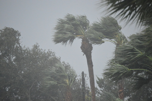 Hurricane Ian in Saint Augustine Florida at Castillo de san Marco national monument