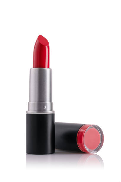 istock Classic red lipstick incased in black and metallic packaging 1955601141