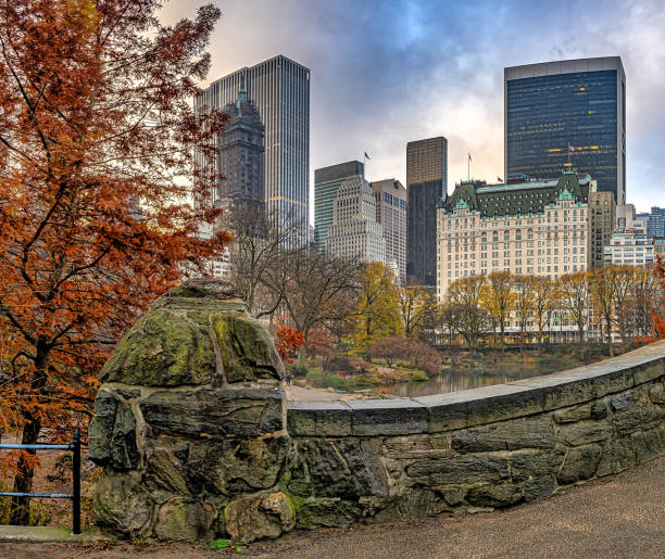 istock Gapstow Bridge in Central Park,autumn morning 1955635985