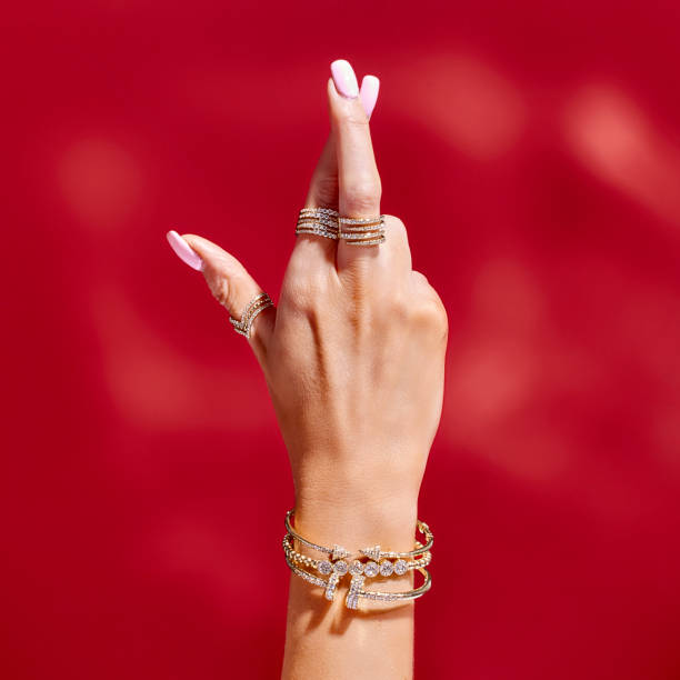 istock Womans Hand With Two Rings, Simple Elegance and Graceful Beauty Captured 1955635996