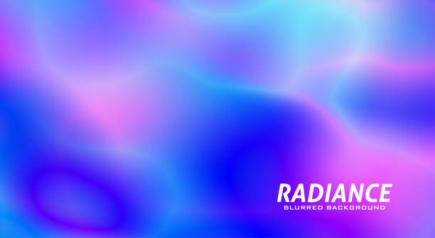 Radiant blurred background with blue and violet spots. Vector graphics with gradient Radiance. Abstract blurred background with blue and heliotrope color spots. Vector graphic wallpaper with gradient pics of a dodgers stock illustrations