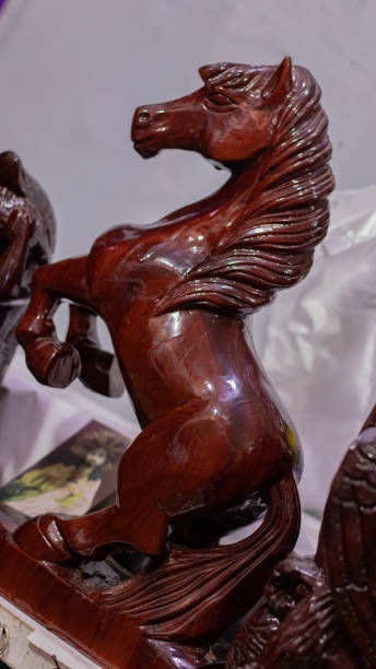 istock Horse carved in wood 1955686979