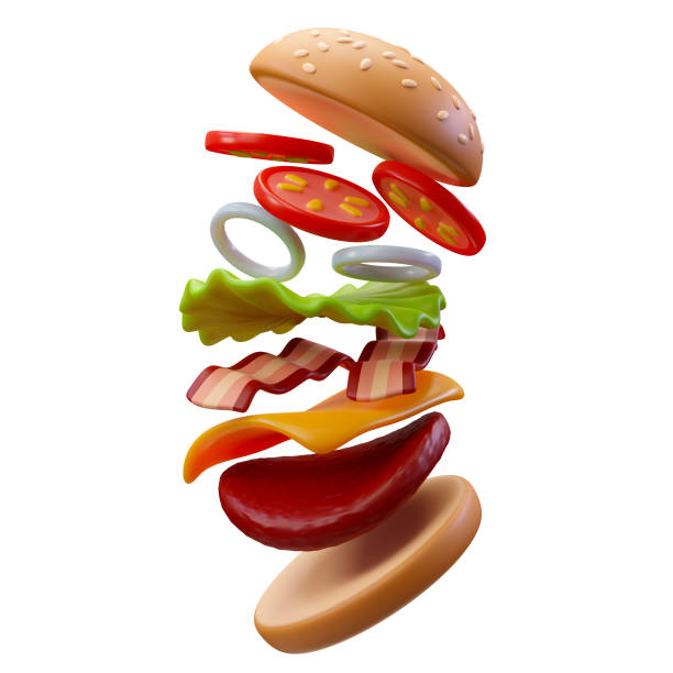 istock 3d Hamburguer icon 1955726079