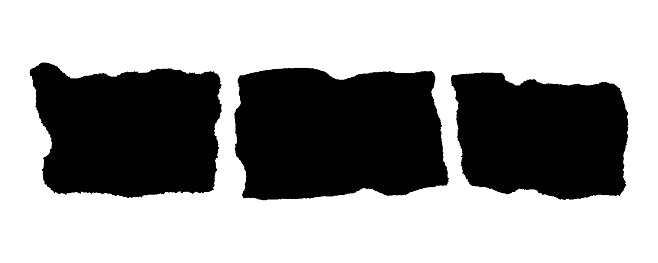 Vintage Ragged Box Vector Set Of Jagged Paper Textures Black Rectangle Shapes With Ripped Edges ...