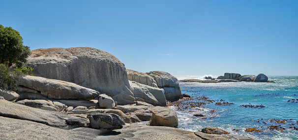 A rocky coastline in the Cape Province, South Africa