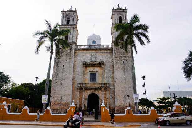 Frontal exterior View of the Cathedral of San Gervasio in the morning.