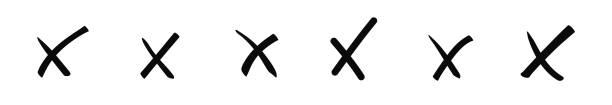Doodle cross marks marker hand drawn. Brush stroke cross tick Doodle cross marks marker hand drawn. Brush stroke cross tick pencil voting queues stock illustrations