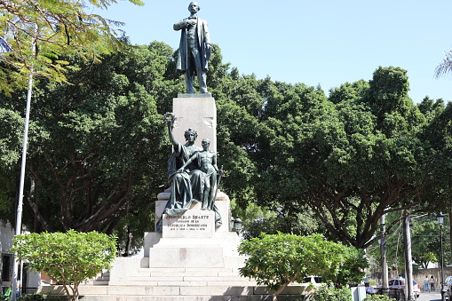 Park Duarte. Streets of the Ciudad Colonial (Zona Colonial), the historic central neighborhood of the Dominican Republic's capital Santo Domingo, oldest continuously inhabited European-established settlement in the Americas. The area has been declared a World Heritage Site by UNESCO