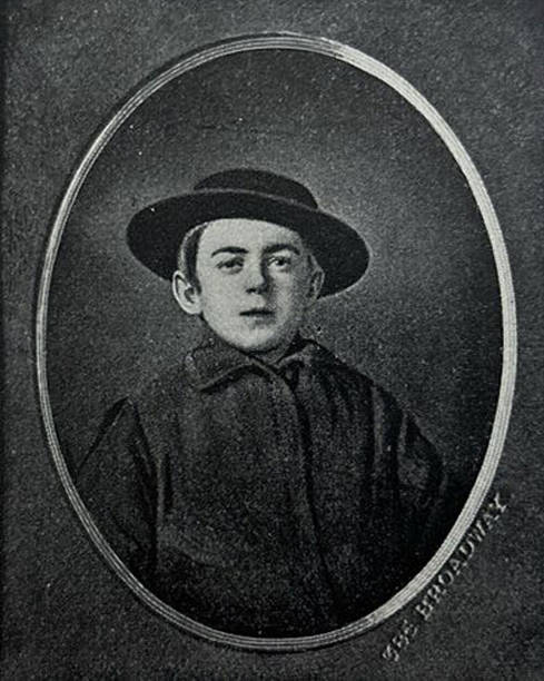 istock Antique illustration - portait of a young boy wearing a hat 1955886494