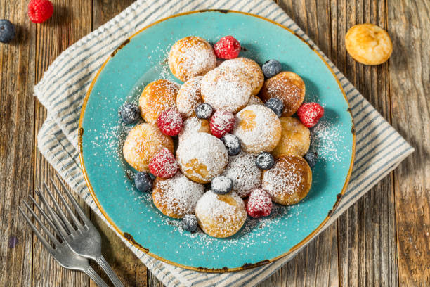 istock Homemade Dutch Poffertjes Mini Pancakes 1955917929