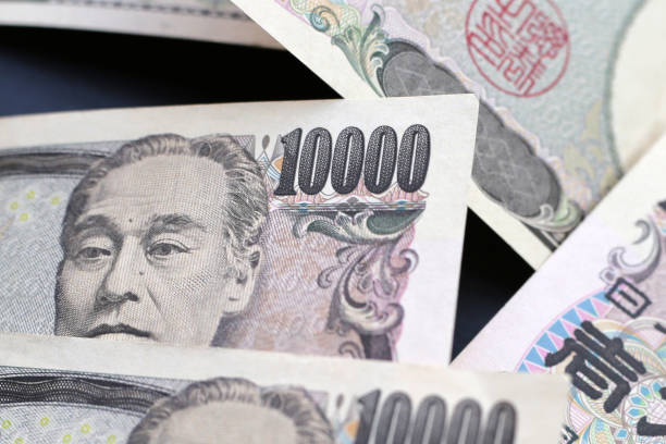 istock Ten Thousand Yen Bills, Japanese Yen Notes 1955932060