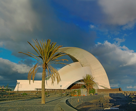 Auditorio de Tenerife, Canary Islands, Spain. It is designed by architect Santiago Calatrava Valls and has become an architectural symbol of city Santa Cruz de Tenerife.
