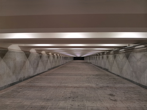 Empty tunnel with number 2021