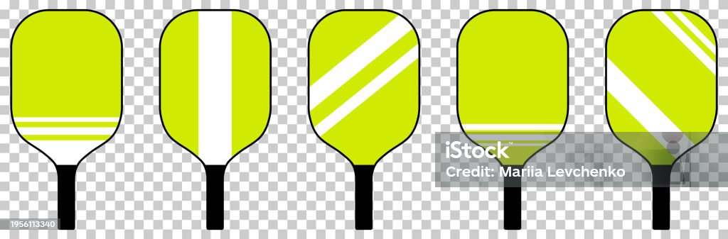 Pickleball Racket Transparen Pickleball Racket Set Stock Illustration - Download Image Now - Athlete ...