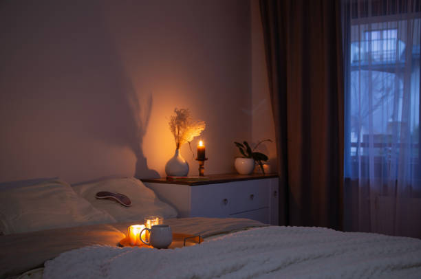 istock cup of tea in bedroom at night 1956113933