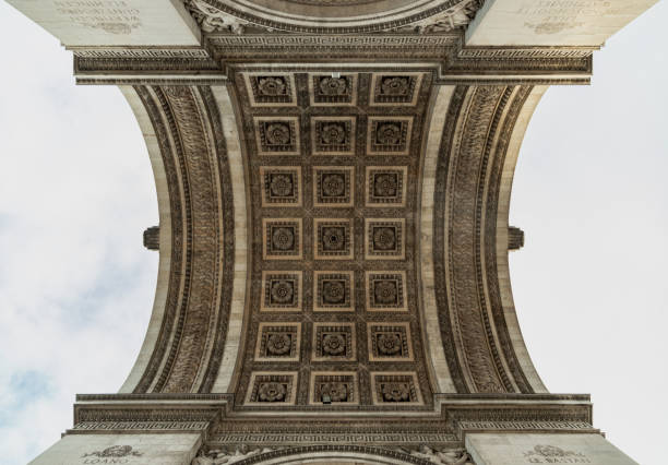 istock Looking up at the centre of the famous Arc de Triomphe. 1956135980
