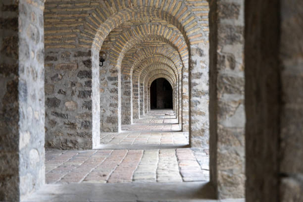 Archway outside of Winchester Cathedral, Hampshire, England