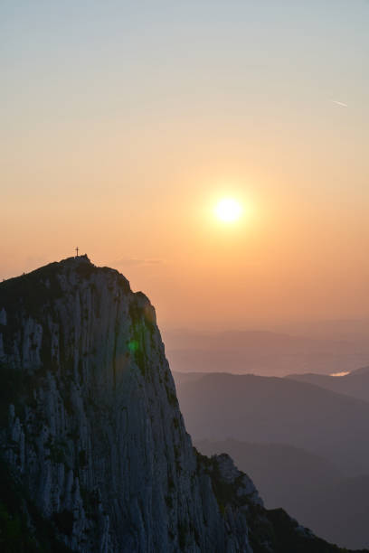 istock Incredible sunset in the mountains from the Feuerkogel peak, Ebensee, Austria. 1956154369