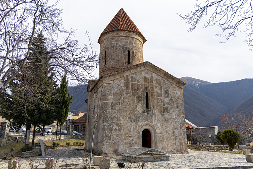 Shaki, Azerbaijan - January 3rd, 2024: Albanian church of Kish