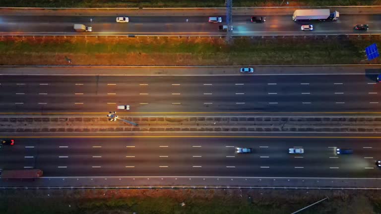 Aerial view of superhighway