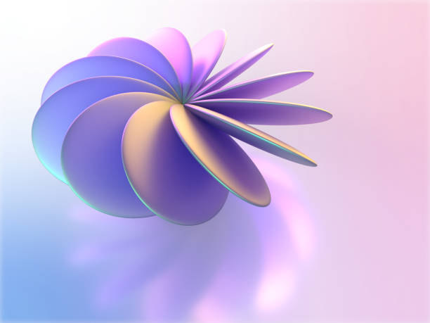 istock 3D illustration of iridescent crystal glass geometric pattern 1956275536