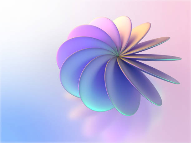 istock 3D illustration of iridescent crystal glass geometric pattern 1956277502