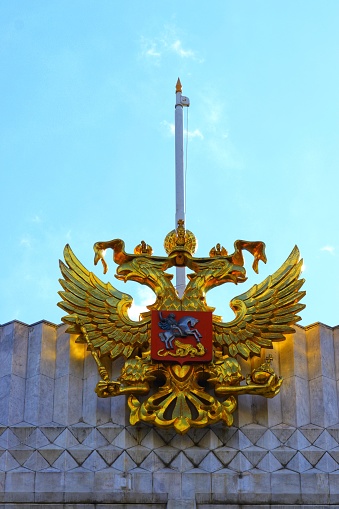 Ashgabat, Turkmenistan: gilded statue of the first president of Turkemnistan, Saparmurat Niyazov \