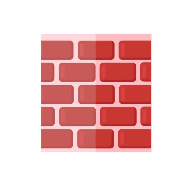 Vector illustration of Brick wall icon clipart isolated vector illustration