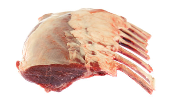 istock raw French lamb steak chop isolated on white background 1956557051
