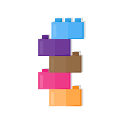 Building blocks avatar icon clipart isolated vector illustration