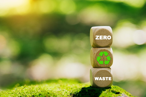 Waste recycling for a clean and healthy environment. Zero Waste concept.