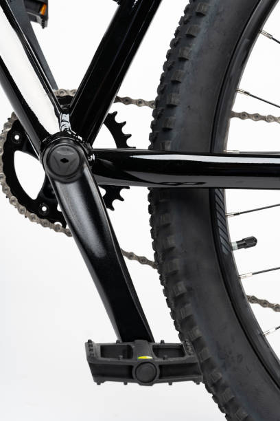 istock Bicycle wheel isolated over white background close up 1956709397