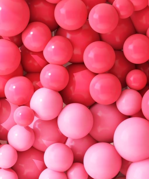 istock Various size of red and pink balloons abstract background 1956714036