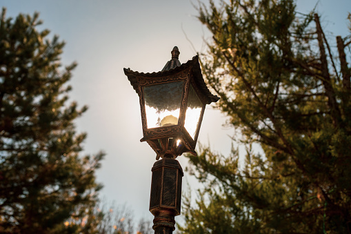 a beautiful Street Lamp in a Japanese style