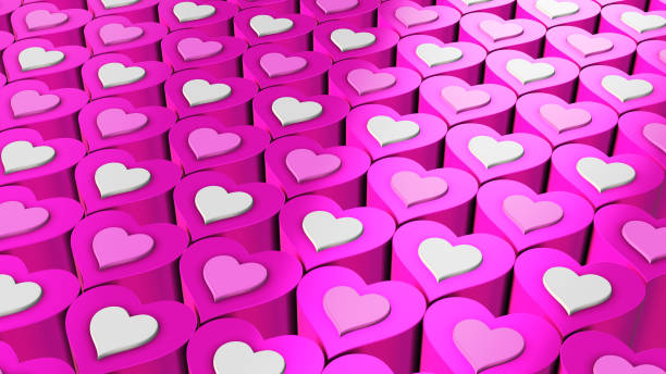istock Valentine's day theme with pink Heart Shapes 1956751509