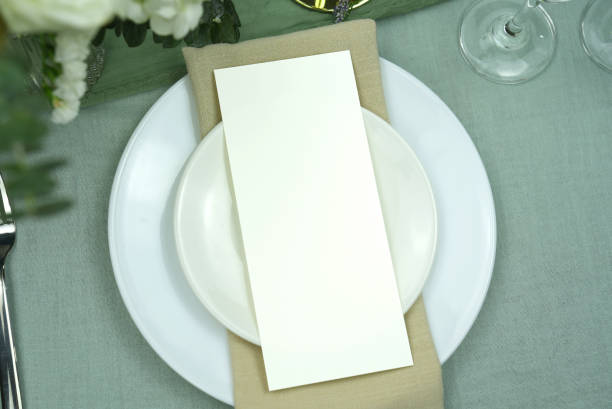 istock Mockup white blank space card, for Menu, Flyer, invitation. 1956802583